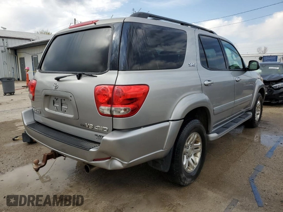 2006 Toyota Sequoia SR5 with VIN 5TDBT44AX6S272135, listed as a Copart auction lot 51696105 with 273,936 mi miles and Salvage Title. Bid and sale history available at DreamBid. Image 3.