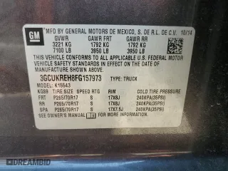 2015 Chevrolet Silverado 1500 LT with VIN 3GCUKREH8FG157973, listed as a Copart auction lot 52969715 with 131,189 mi miles and Salvage Title. Bid and sale history available at carsss.com. Image 12.