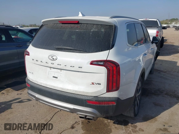 2020 Kia Telluride S with VIN 5XYP64HC5LG021962, listed as a IAAI auction lot 41780255 with 86,763 mi miles and . Bid and sale history available at DreamBid. Image 4.