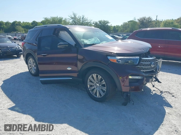2022 Ford Explorer King Ranch z VIN 1FM5K7LC0NGA90372, wystawiony jako IAAI lot #42063738 z przebiegiem 30 435 mil mil oraz . Historia ofert i sprzedaży dostępna na DreamBid. Obrazek 1.