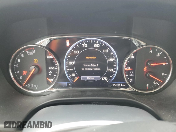 2021 GMC Acadia Denali with VIN 1GKKNPLSXMZ106090, listed as a Copart auction lot 58580425 with 155,111 mi miles and Salvage title. Bid and sale history available at DreamBid. Image 9.