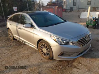 2015 Hyundai Sonata 2.4L Sport with VIN 5NPE34AF4FH019959, listed as a IAAI auction lot 41020000 with 129,535 mi miles. Bid and sale history available at carsss.com. Image 1.