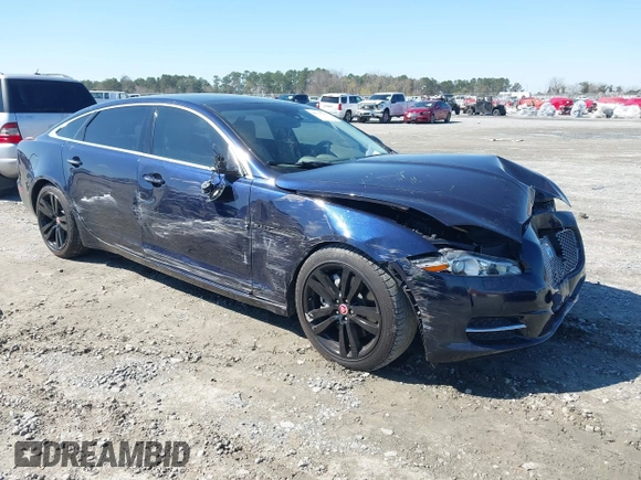 2014 Jaguar XJ Portfolio with VIN SAJWA2GZ4E8V60251, listed as a IAAI auction lot 41778702 with 45,180 mi miles and . Bid and sale history available at DreamBid. Image 1.