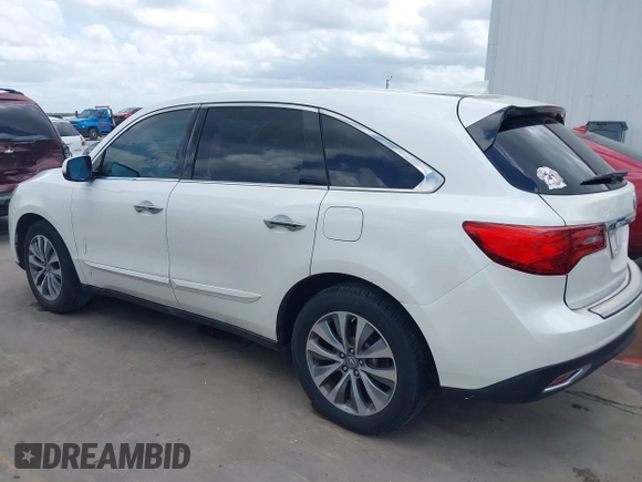 2014 Acura MDX Tech Pkg with VIN 5FRYD3H40EB007845, listed as a IAAI auction lot 39664732 with 79,420 mi miles. Bid and sale history available at carsss.com. Image 3.