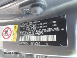 2017 Lexus NX 200t with VIN JTJYARBZ3H2062487, listed as a IAAI auction lot 42054469 with 239,759 mi miles and . Bid and sale history available at DreamBid. Image 9.