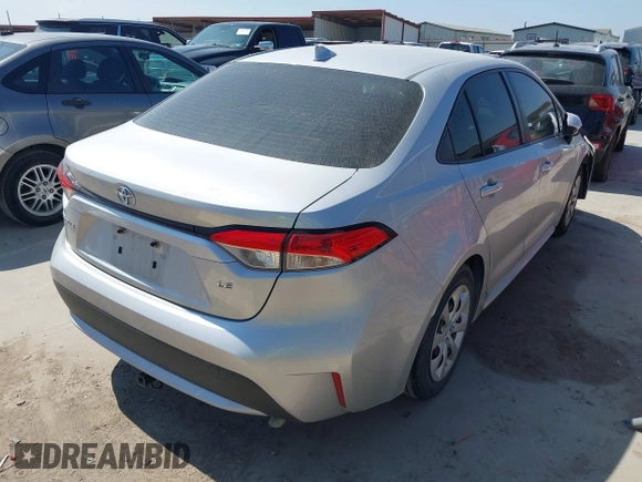 2020 Toyota Corolla LE with VIN JTDEPRAE7LJ055933, listed as a IAAI auction lot 41787605 with 114,698 mi miles. Bid and sale history available at carsss.com. Image 4.