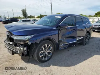 2023 Acura MDX w/Technology Package with VIN 5J8YD9H47PL006004, listed as a Copart auction lot 75084894 with 10,988 mi miles and Salvage Title. Bid and sale history available at carsss.com. Image 1.