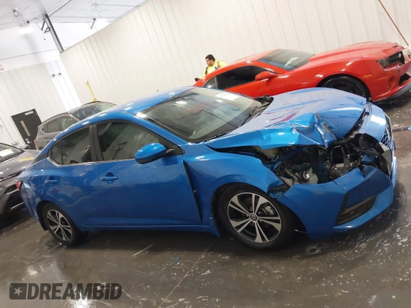 2020 Nissan Sentra SV with VIN 3N1AB8CV3LY220654, listed as a IAAI auction lot 41740719 with 27,546 mi miles and . Bid and sale history available at DreamBid. Image 13.
