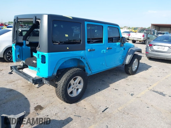 2017 Jeep Wrangler Unlimited Sport with VIN 1C4BJWDG2HL635831, listed as a IAAI auction lot 42172316 with 95,510 mi miles and . Bid and sale history available at DreamBid. Image 4.