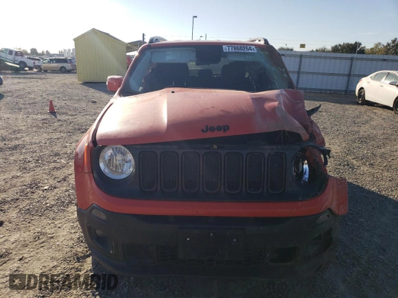 2017 Jeep Renegade Altitude with VIN ZACCJABH5HPG29889, listed as a Copart auction lot 77868264 with 97,397 mi miles and Salvage title. Bid and sale history available at DreamBid. Image 5.