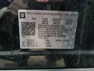 2018 GMC Terrain SLE with VIN 3GKALMEV7JL415266, listed as a Copart auction lot 46131555 with 74,676 mi miles and Clean Title. Bid and sale history available at DreamBid. Image 13.
