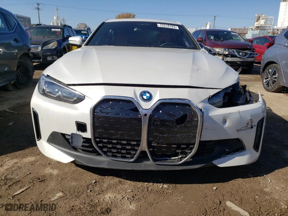 2022 BMW i4 eDrive40 with VIN WBY73AW02NFN02790, listed as a Copart auction lot 73318783 with 20,420 mi miles. Bid and sale history available at carsss.com. Image 5.