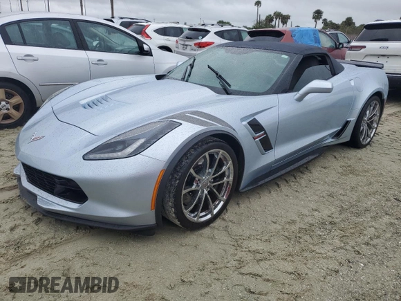 2017 Chevrolet Corvette Grand Sport 2LT with VIN 1G1YY3D7XH5103387, listed as a Copart auction lot 74677294 with 9,266 mi miles and Non Repairable. Bid and sale history available at carsss.com. Image 1.
