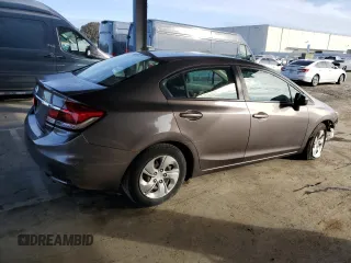 2015 Honda Civic Sedan LX with VIN 19XFB2E56FE006521, listed as a Copart auction lot 49694945 with 75,388 mi miles and Clean Title. Bid and sale history available at carsss.com. Image 3.