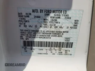 2008 Ford Escape XLT с VIN 1FMCU93118KD83372, выставлен на аукционе Copart как лот 61196675 с пробегом 139 044 миль миль и Списание • Salvage title. История ставок и продаж доступна на DreamBid. Изображение 13.