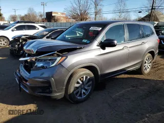 2021 Honda Pilot EX-L with VIN 5FNYF6H53MB073844, listed as a Copart auction lot 43656925 with 46,710 mi miles and Salvage Title. Bid and sale history available at DreamBid. Image 1.