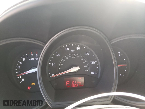 2013 Kia Rio LX with VIN KNADM5A36D6144177, listed as a Copart auction lot 71154644 with 132,815 mi miles and Clean Title. Bid and sale history available at DreamBid. Image 9.