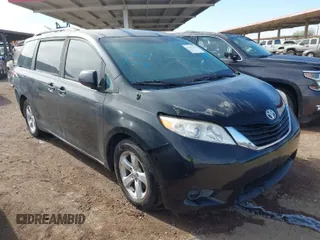 2012 Toyota Sienna LE AAS with VIN 5TDKK3DC7CS255500, listed as a IAAI auction lot 41467563 with 146,306 mi miles. Bid and sale history available at carsss.com. Image 1.