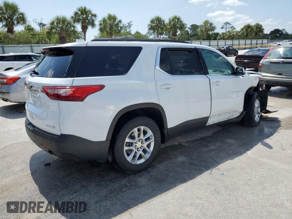 2021 Chevrolet Traverse LT Cloth with VIN 1GNERGKW4MJ270281, listed as a Copart auction lot 54137415 with 43,793 mi miles and Non repairable. Bid and sale history available at DreamBid. Image 3.