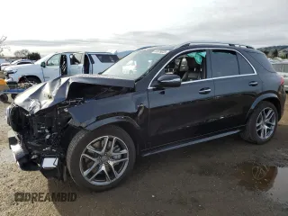 2021 Mercedes-Benz GLE 53 AMG with VIN 4JGFB6BB1MA285888, listed as a Copart auction lot 44976035 with 55,029 mi miles and Salvage title. Bid and sale history available at DreamBid. Image 1.