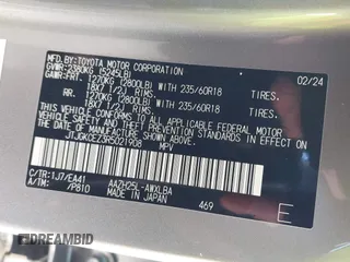 2024 Lexus NX with VIN JTJGKCEZ3R5021908, listed as a IAAI auction lot 41510790 with 12,471 mi miles. Bid and sale history available at carsss.com. Image 9.