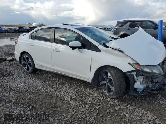 2015 Honda Civic Sedan Si with VIN 2HGFB6E55FH707595, listed as a Copart auction lot 45353825 with 0 mi miles and Salvage Title. Bid and sale history available at carsss.com. Image 4.