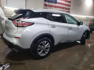 2017 Nissan Murano SL with VIN 5N1AZ2MH9HN174536, listed as a Copart auction lot 52238205 with 39,670 mi miles and Salvage Title. Bid and sale history available at carsss.com. Image 3.