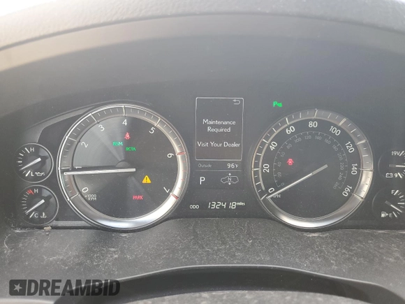 2020 Lexus LX 570 with VIN JTJDY7AX6L4332372, listed as a Copart auction lot 57315675 with 132,418 mi miles and Salvage title. Bid and sale history available at DreamBid. Image 9.