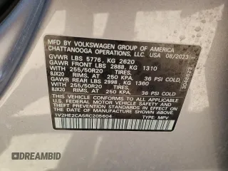 2024 Volkswagen Atlas SE with VIN 1V2HE2CA5RC205604, listed as a Copart auction lot 56399885 with 19,859 mi miles and Salvage title. Bid and sale history available at DreamBid. Image 13.