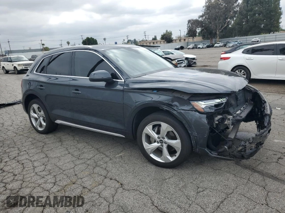 2021 Audi Q5 Prestige with VIN WA1CAAFY3M2062221, listed as a Copart auction lot 55538025 with 55,573 mi miles and Salvage title. Bid and sale history available at DreamBid. Image 4.