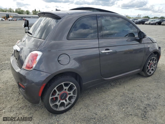 2015 FIAT 500 Sport with VIN 3C3CFFBR0FT667189, listed as a Copart auction lot 52243455 with 0 mi miles and Clean Title. Bid and sale history available at carsss.com. Image 3.
