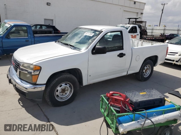 2007 GMC Canyon SL with VIN 1GTCS149078156279, listed as a Copart auction lot 53717255 with 108,885 mi miles and Salvage Title. Bid and sale history available at carsss.com. Image 1.