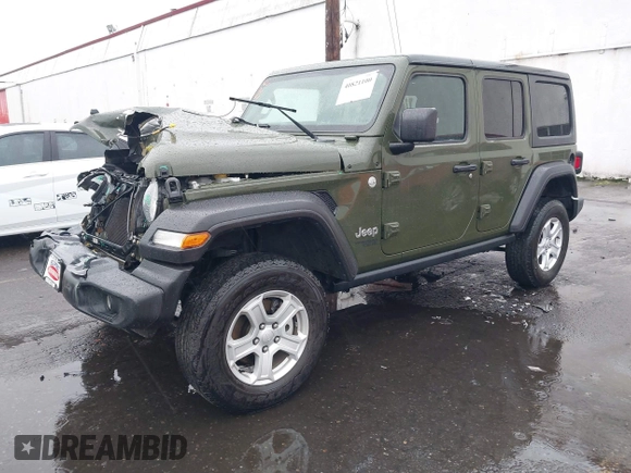 2021 Jeep Wrangler Unlimited Willys with VIN 1C4HJXDN5MW592125, listed as a IAAI auction lot 40821100 with 82,109 mi miles and . Bid and sale history available at DreamBid. Image 17.