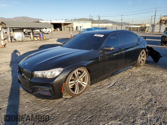 2017 BMW 7 Series 740i with VIN WBA7E2C38HG741255, listed as a Copart auction lot 39926213 with 76,321 mi miles. Bid and sale history available at carsss.com. Image 1.