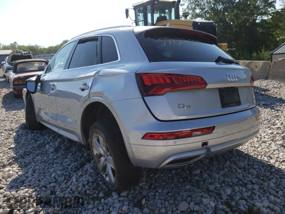 2019 Audi Q5 Prestige with VIN WA1CNAFY9K2075184, listed as a Copart auction lot 57129522 with 0 mi miles. Bid and sale history available at carsss.com. Image 3.
