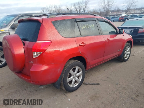 2008 Toyota RAV4 Ltd with VIN JTMZK31V585023270, listed as a IAAI auction lot 41188484 with 230,358 mi miles. Bid and sale history available at carsss.com. Image 4.