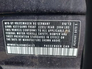 2013 Volkswagen Golf w/Conv with VIN WVWDB7AJ4DW024123, listed as a IAAI auction lot 42377166 with 154,000 mi miles and . Bid and sale history available at DreamBid. Image 9.