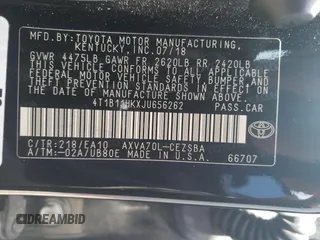 2018 Toyota Camry LE с VIN 4T1B11HKXJU656262, выставлен на аукционе Copart как лот 57132965 с пробегом 106 876 миль миль и Списание • Salvage title. История ставок и продаж доступна на DreamBid. Изображение 12.