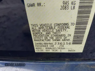 2019 Nissan Altima S z VIN 1N4BL4BV4KC236156, wystawiony jako IAAI lot #42202558 z przebiegiem 94 270 mil mil oraz . Historia ofert i sprzedaży dostępna na DreamBid. Obrazek 9.