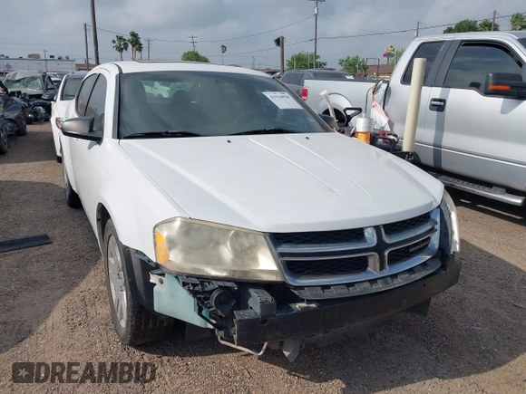 2013 Dodge Avenger SE with VIN 1C3CDZAB6DN548104, listed as a IAAI auction lot 41918928 with 189,315 mi miles and . Bid and sale history available at carsss.com. Image 1.