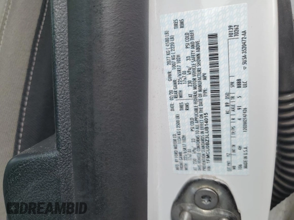 2020 Ford Escape SE Sport Hybrid с VIN 1FMCU0BZ3LUB14015, выставлен на аукционе Copart как лот 58315995 с пробегом 91 429 миль миль и На запчасти • Non repairable. История ставок и продаж доступна на DreamBid. Изображение 13.
