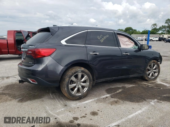 2014 Acura MDX Advance with VIN 5FRYD4H85EB019451, listed as a Copart auction lot 55841705 with Not provided miles and Non repairable. Bid and sale history available at DreamBid. Image 3.