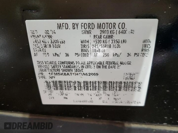 2017 Ford Police Interceptor Utility z VIN 1FM5K8AT5HGA62869, wystawiony jako Copart lot #61285845 z przebiegiem 132 057 mil mil oraz Czysty tytuł • Clean title. Historia ofert i sprzedaży dostępna na DreamBid. Obrazek 13.