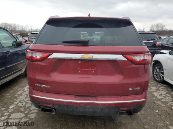 2018 Chevrolet Traverse Premier with VIN 1GNERKKW8JJ263087, listed as a Copart auction lot 87132624 with 127,199 mi miles and Salvage Title. Bid and sale history available at carsss.com. Image 6.