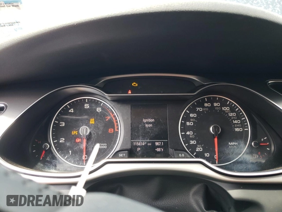 2013 Audi A4 Premium Plus with VIN WAUFFAFL5DN007757, listed as a Copart auction lot 59131035 with 115,414 mi miles and Clean title. Bid and sale history available at DreamBid. Image 9.