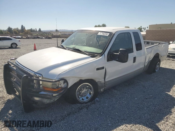 2001 Ford Super Duty F-250 XL with VIN 1FTNX20L01EA40364, listed as a Copart auction lot 74756234 with 244,584 mi miles and Salvage Title. Bid and sale history available at carsss.com. Image 1.