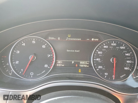2012 Audi A6 Premium Plus with VIN WAUGGAFC1CN131881, listed as a Copart auction lot 62685825 with 158,702 mi miles and Clean title. Bid and sale history available at DreamBid. Image 9.