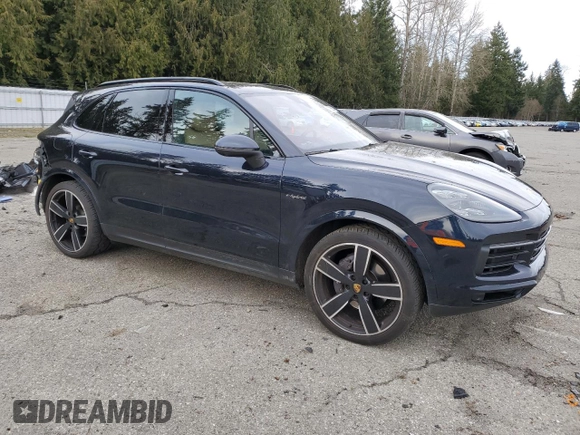 2021 Porsche Cayenne E-Hybrid with VIN WP1AE2AYXMDA25040, listed as a Copart auction lot 47036355 with 63,165 mi miles and Salvage title. Bid and sale history available at DreamBid. Image 4.