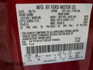 2014 Ford F-150 XL with VIN 1FTFW1CT5EKF19402, listed as a Copart auction lot 51514625 with 151,399 mi miles and Salvage Title. Bid and sale history available at carsss.com. Image 15.