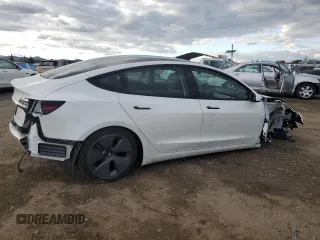 2022 Tesla Model 3 Long Range with VIN 5YJ3E1EB9NF207364, listed as a Copart auction lot 47368135 with 44,640 mi miles and Salvage Title. Bid and sale history available at DreamBid. Image 3.